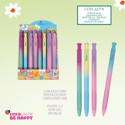 Penna Semigel inchiostro blu Tinta Unita Be Happy modelli assortiti