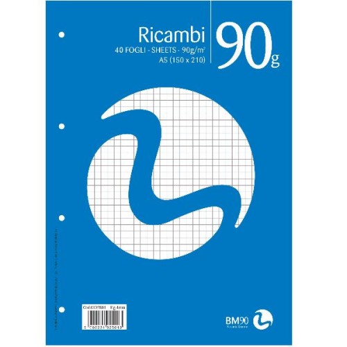 Ricambi non rinforzati A5 90gr 40 fogli...