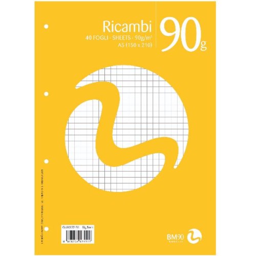 Ricambi non rinforzati A5 90gr 40 fogli...