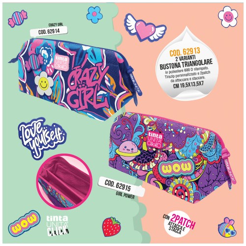 Astuccio Bustona triangolare Crazy Girl Tinta...