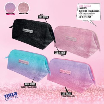 Astuccio bustona triangolare Gradient Viola/Azzurro Tinta...