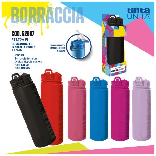 Borraccia termica XL 1lt Tinta Unita Excellent