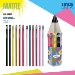 Matita con gommino Tinta Unita Excellent colori assortiti