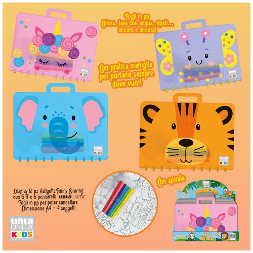 Valigetta A4 Funny Coloring Tinta Unita Kids