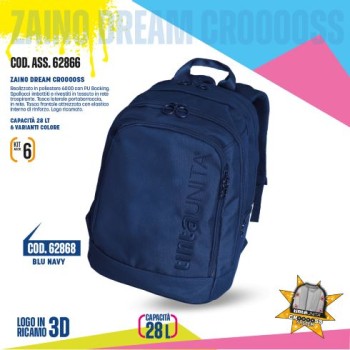 Zaino Dream Cross Blu Navy Tinta Unita Excellent
