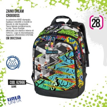 Zaino dream Cross Game Tinta Unita Teen