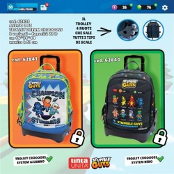 Zaino + Trolley Dream Cross Stumble Guys Nero