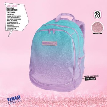 Zaino Dream Cross Gradient Viola/Azzurro Tinta Unita Glamour