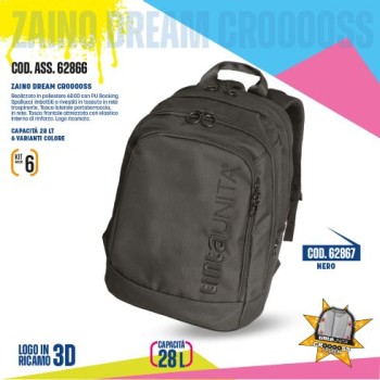 Zaino Dream Cross Nero Tinta Unita Excellent