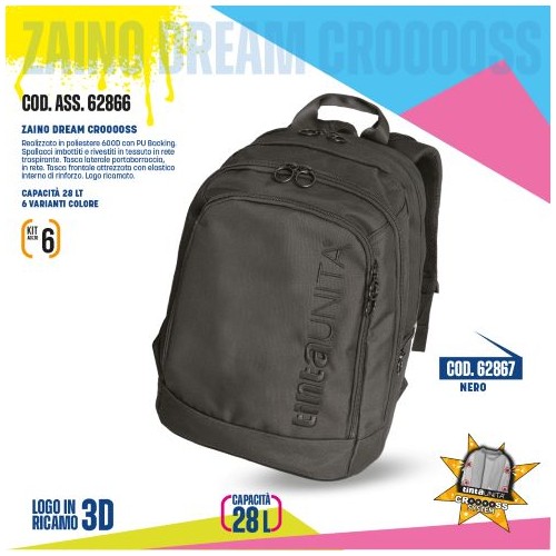 Zaino Dream Cross Nero Tinta Unita Excellent