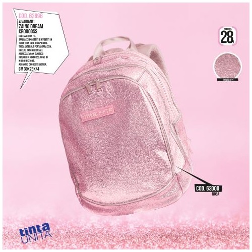 Zaino Dream Cross Rosa Tinta Unita Glamour