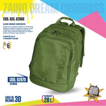 Zaino Dream Cross Verde Tinta Unita Excellent