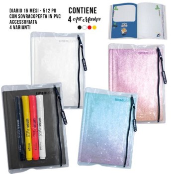 Diario scolastico datato 2026/2027 Tinta Unita Art Marker