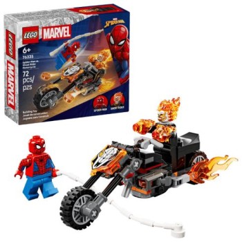 Lego Spiderman Vs Ghost Rider in motocicletta
