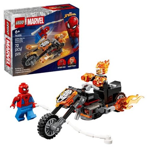 Lego Spiderman Vs Ghost Rider in motocicletta