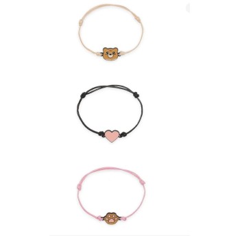 Set di 3 Braccialetti - Teddy Bear - Set of 3 Bracelets...