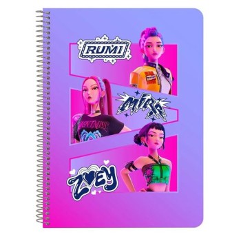 Quaderno con Spirale A5 a Quadretti K-Pop Demon Hunters
