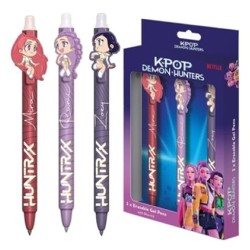 Set 3 Penne Cancellabili K-Pop Demon Hunters Inchiostro Blu