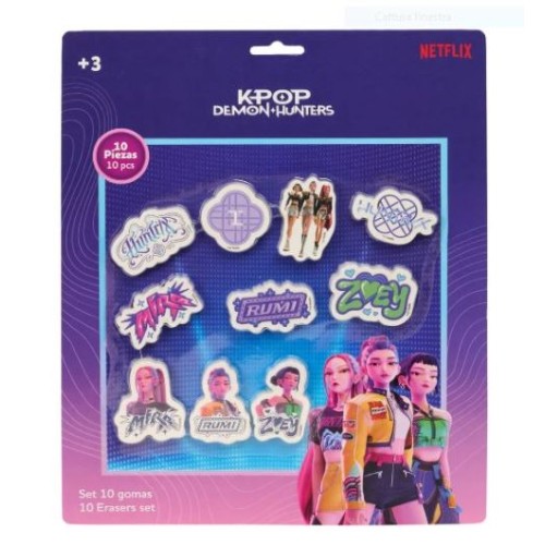 Set 10 Gommine sagomate K-Pop Demon Hunters