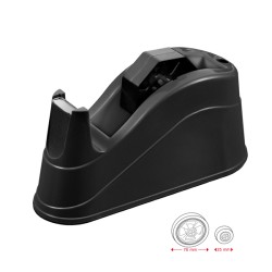 Dispenser grande da tavolo per nastri adesivi 33/66 metri colore nero