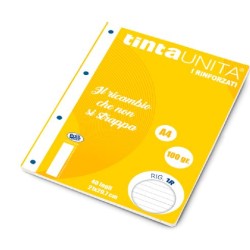 Ricambi Rinforzati A4 100gr Tinta Unita righe 1R