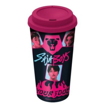 Bicchiere in pp con tappo in silicone 520ml K-Pop Saja Boys