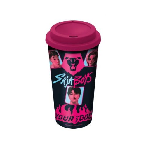 Bicchiere in pp con tappo in silicone 520ml...