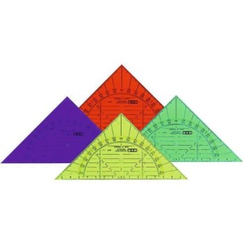 Squadra geometrica 14 cm colori assortiti