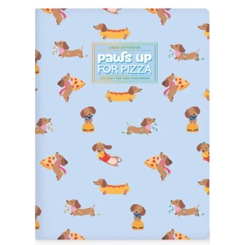 Quaderno a Righe A6 con Copertina Rigida Illustrata - Dog...