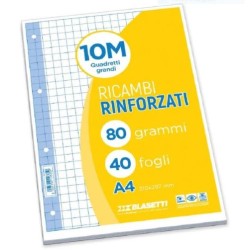 Ricambi rinforzati 10mm confezione da 40 fogli A4 80gr