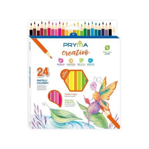 Pastelli colorati Creativo confezione da 24 pezzi