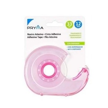 Nastro adesivo trasparente 12mmx33mt in dispenser colori...