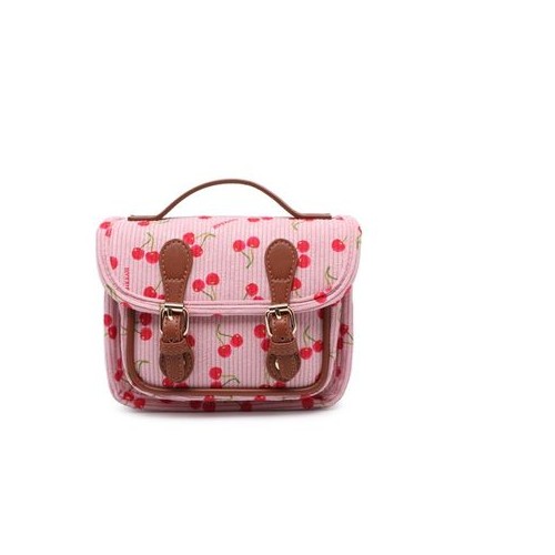 Cartella Mini Naj-Oleari Cerise Rosa con Ciliegie