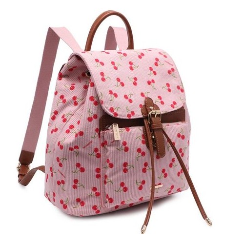 Zaino Naj-Oleari Cerise Rosa con Ciliegie