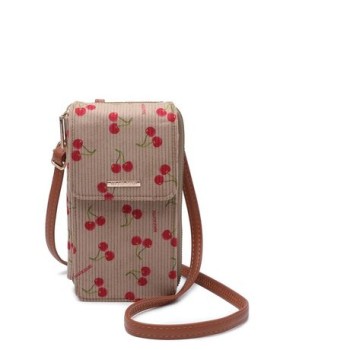 Portatelefono Cerise con tracolla Rosa con Ciliegie...