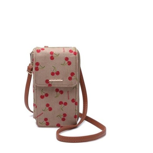 Portatelefono Cerise con tracolla Rosa con...