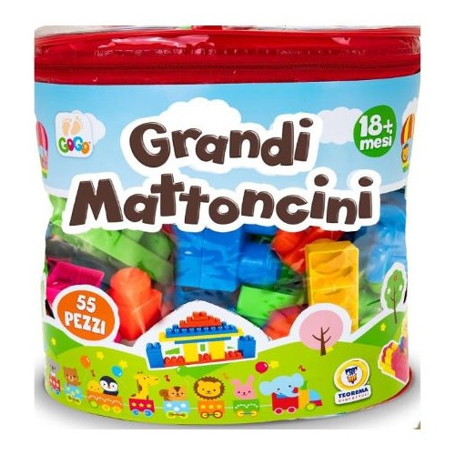 Sacco costruzioni Grandi Mattoncini 55 pezzi