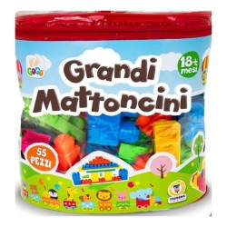 Sacco costruzioni Grandi Mattoncini 55 pezzi
