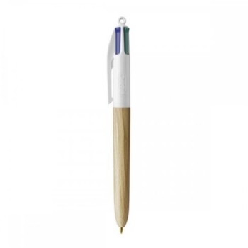 Penna Bic 4 colori Wood natural