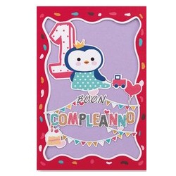 Biglietto Laser Cut 1 Anno con Glitter