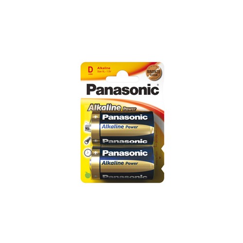 Blister 2 pile torcia alkaline d 1,5v panasonic