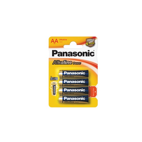 Blister 4 pile stilo alkaline aa 1,5v panasonic