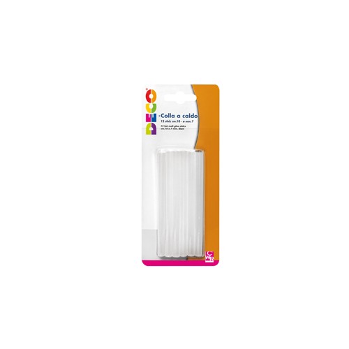 Blister da 12 stick di colla a caldo diametro 7mm lunghezza 100mm