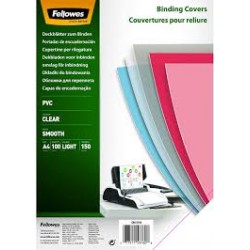 Cf da 100 copertine clear pvc 150mic A4 trasparente neutro