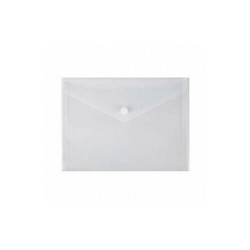 Busta con bottone A4 colore neutro trasparente orizzontale