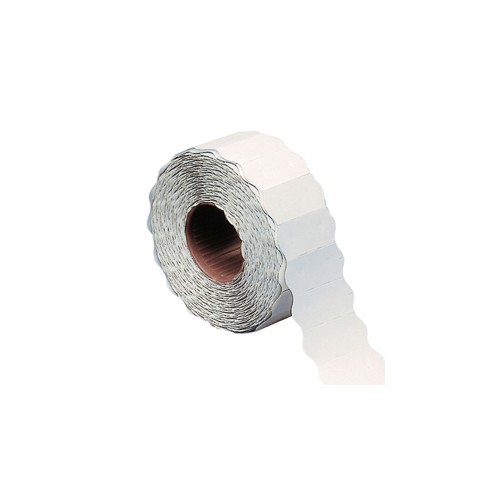 Rotolo 1000 etichette prezzatrice 26x12mm onda bianco permanente