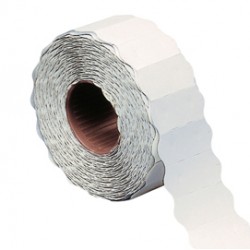 Rotolo 1000 etichette prezzatrice 26x12mm onda bianco permanente