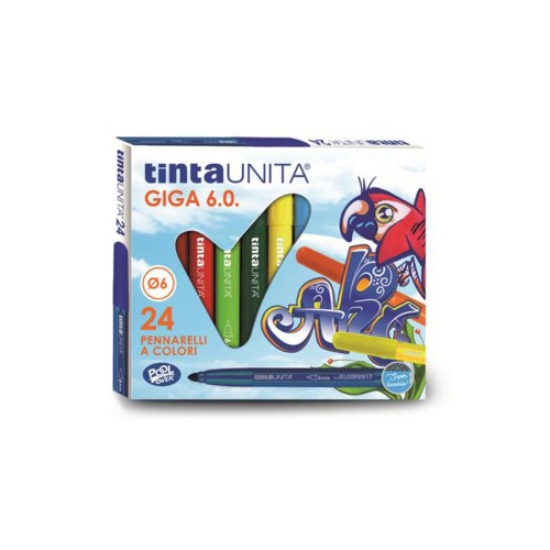 Pennarelli Tinta Unita punta grossa Giga 6.0...