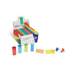 Temperamatite 1 foro con serbatoio rettangolare Tinta Unita - Colori assortiti