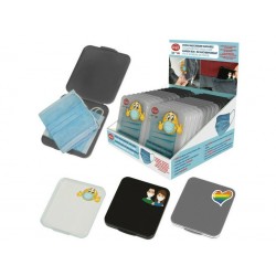 Porta mascherine tascabile. 1112.41.4cm colori ass. Nero/grigio/trasparente